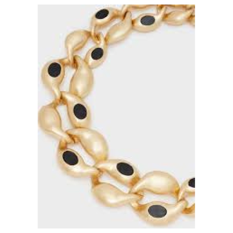 NALI Chunky chain necklace black dots